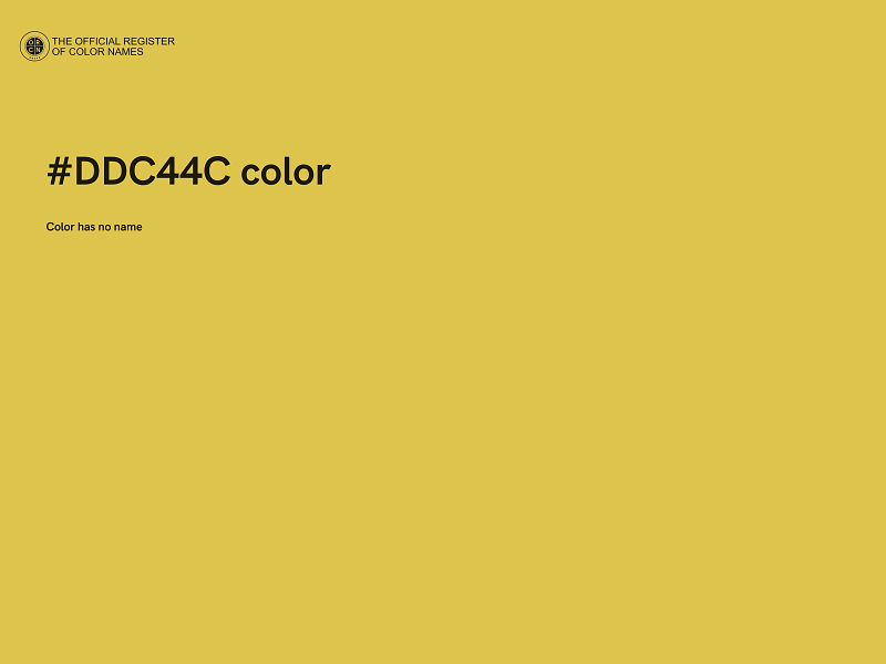 #DDC44C color image