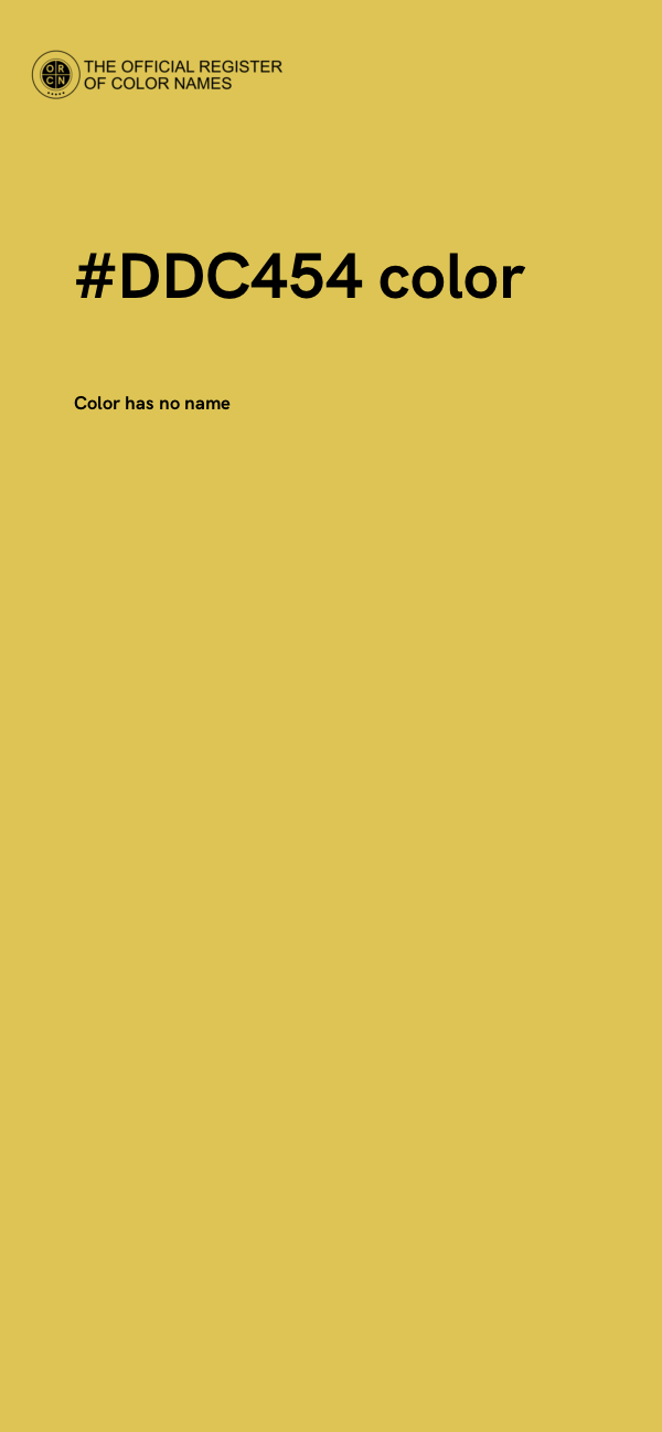 #DDC454 color image