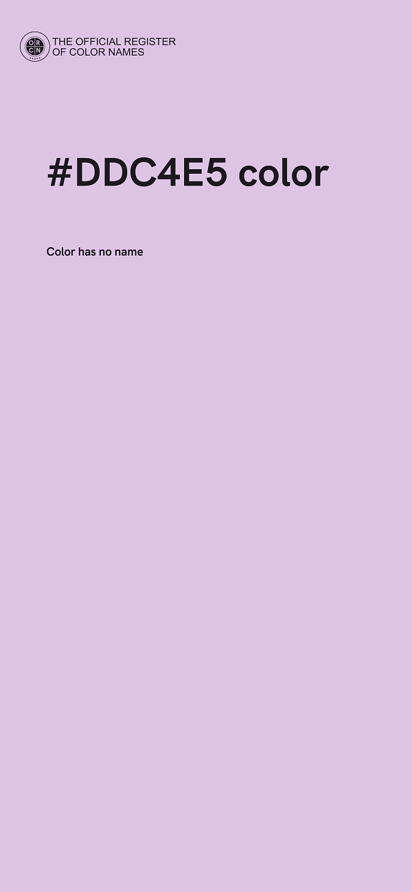 #DDC4E5 color image