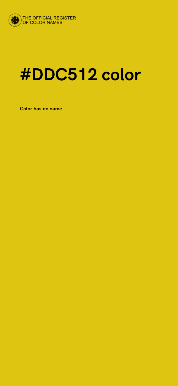 #DDC512 color image