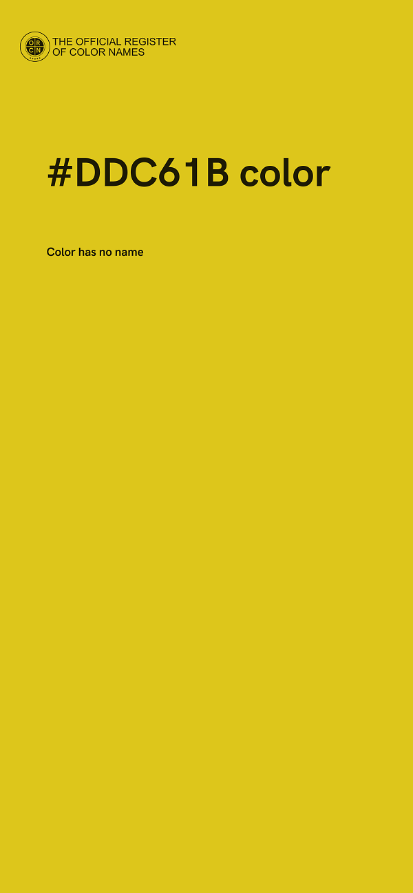 #DDC61B color image