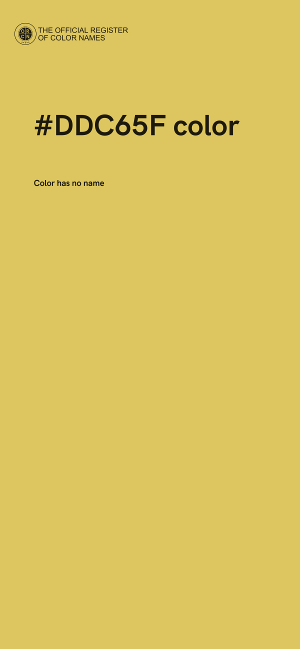 #DDC65F color image