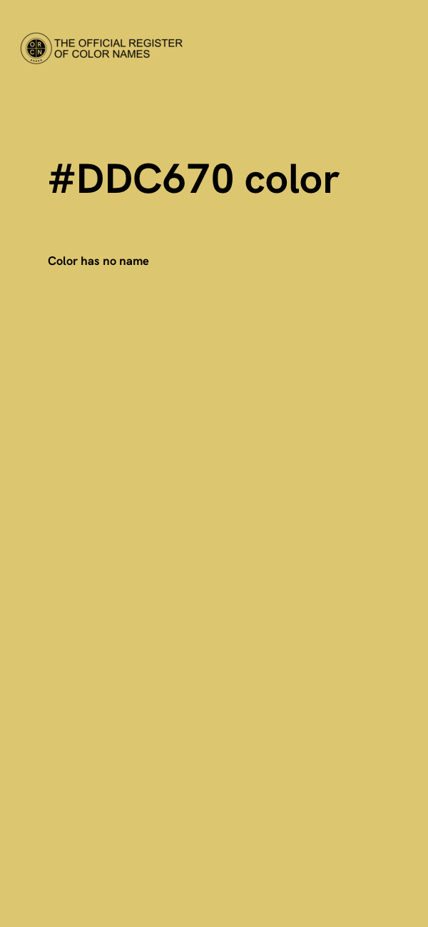 #DDC670 color image
