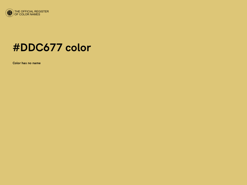 #DDC677 color image