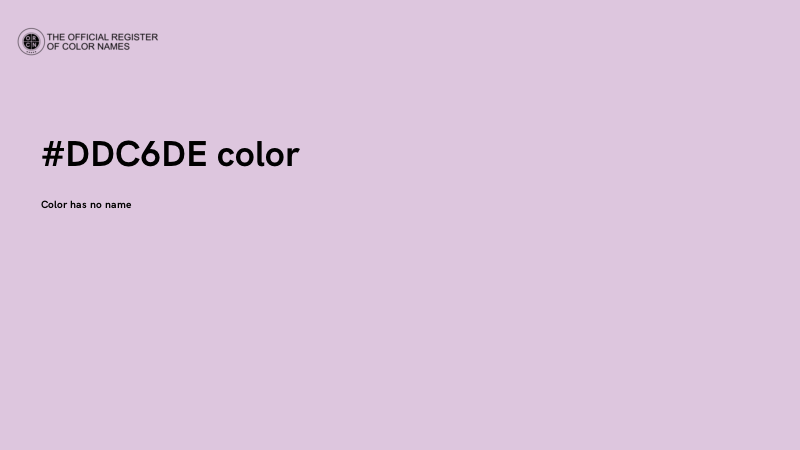 #DDC6DE color image