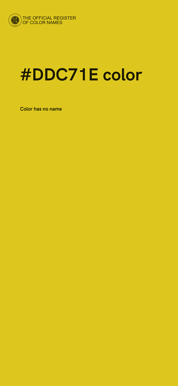 #DDC71E color image