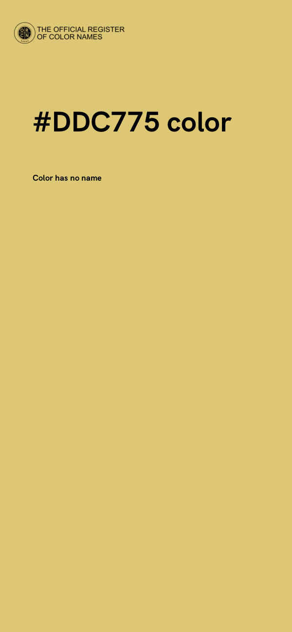 #DDC775 color image