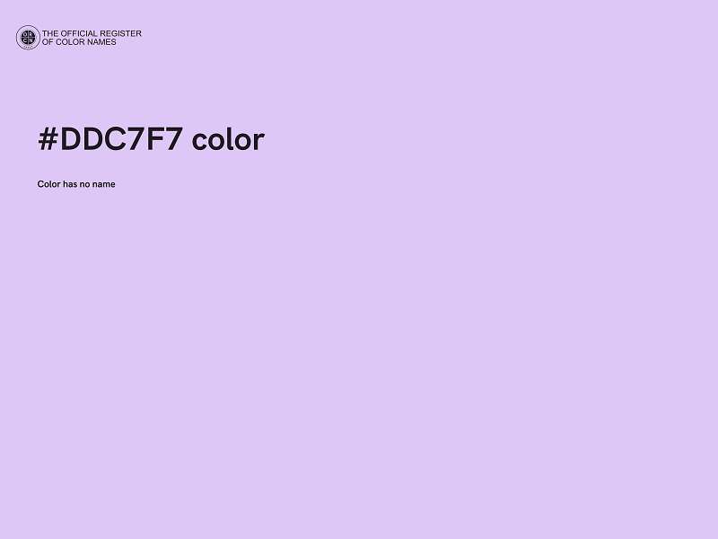 #DDC7F7 color image