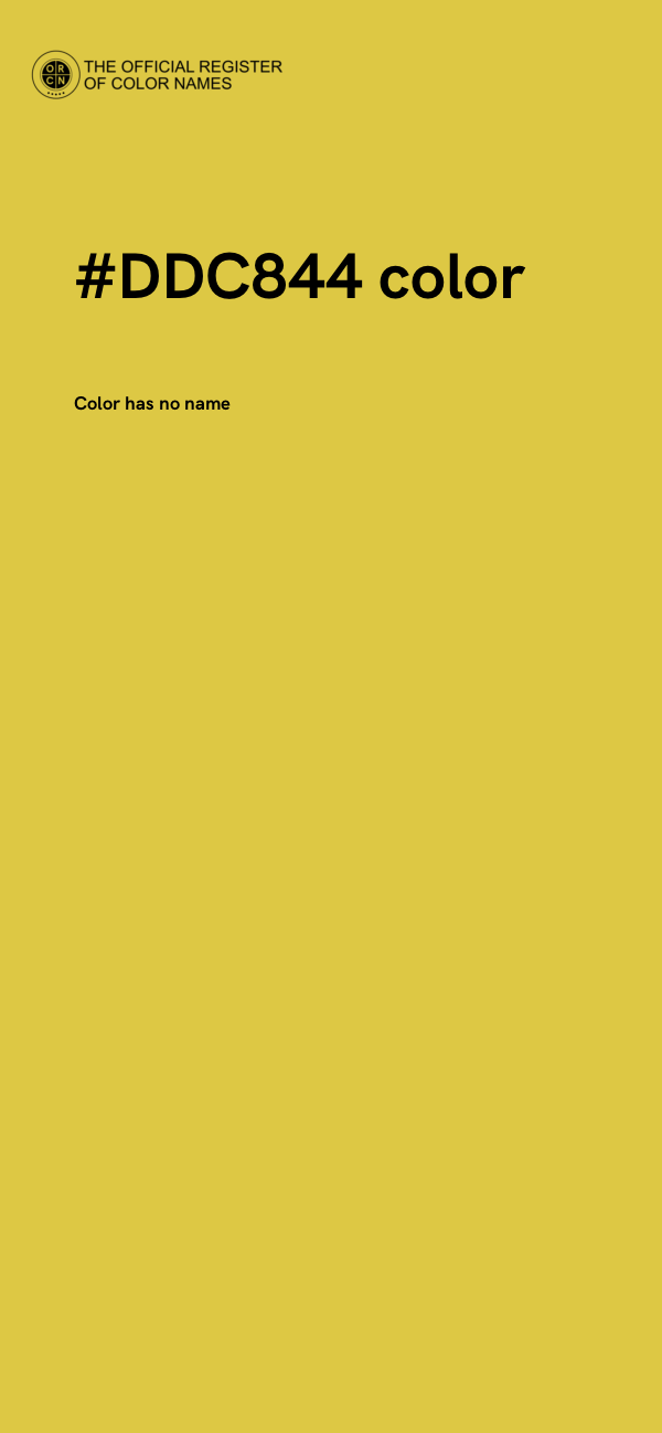 #DDC844 color image