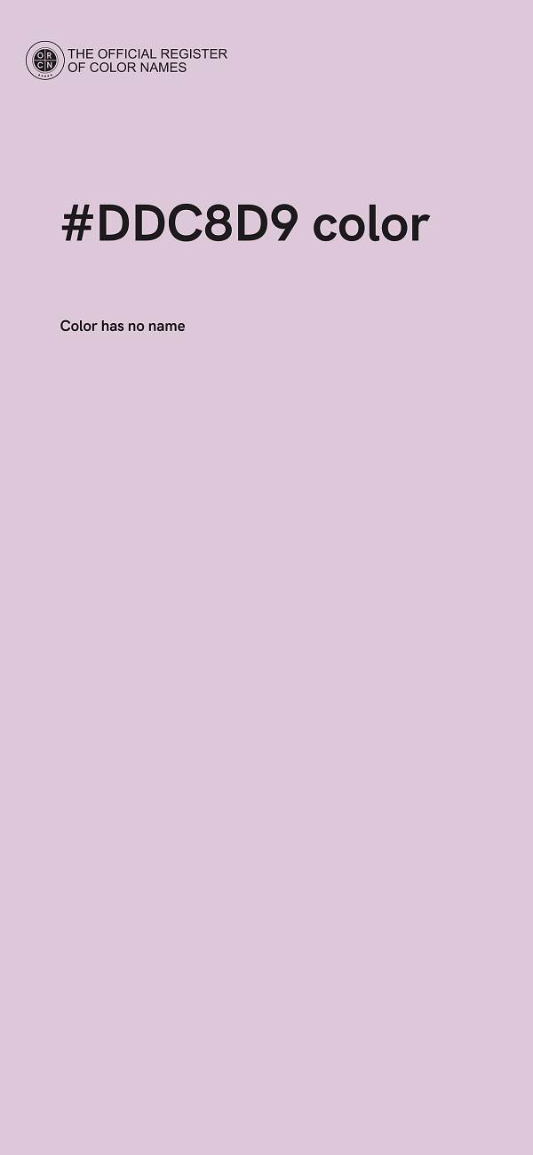 #DDC8D9 color image