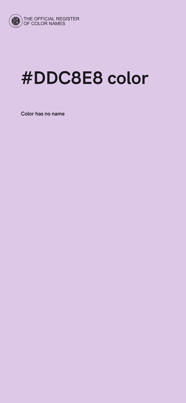 #DDC8E8 color image