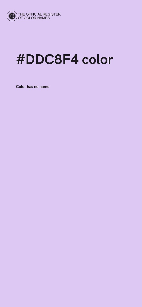 #DDC8F4 color image