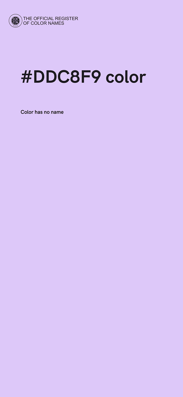 #DDC8F9 color image