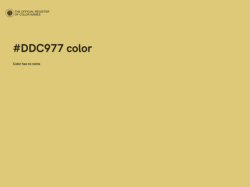 #DDC977 color image