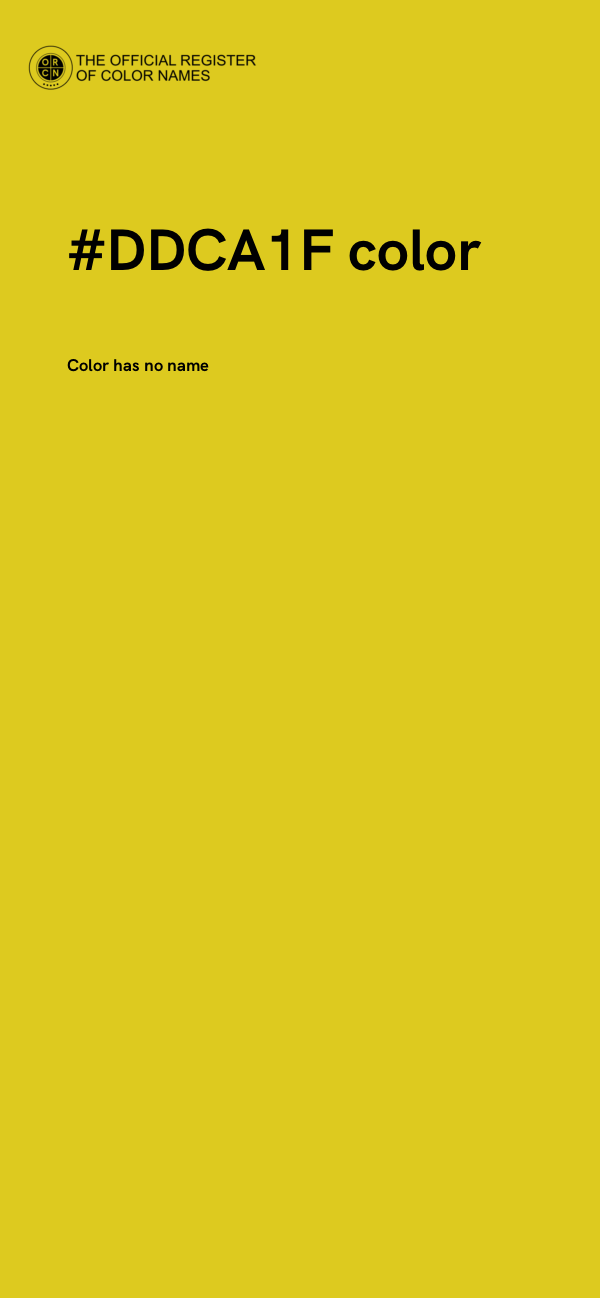 #DDCA1F color image