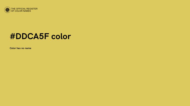 #DDCA5F color image