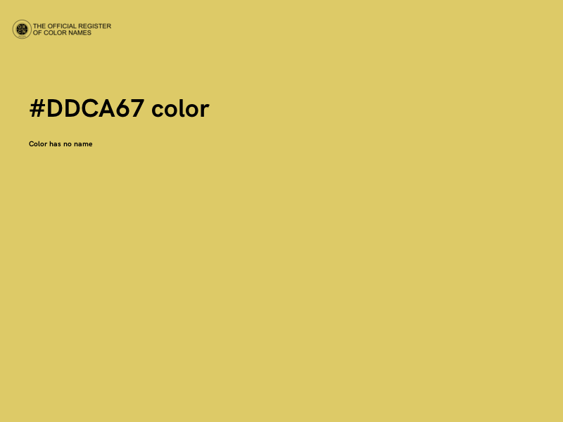 #DDCA67 color image