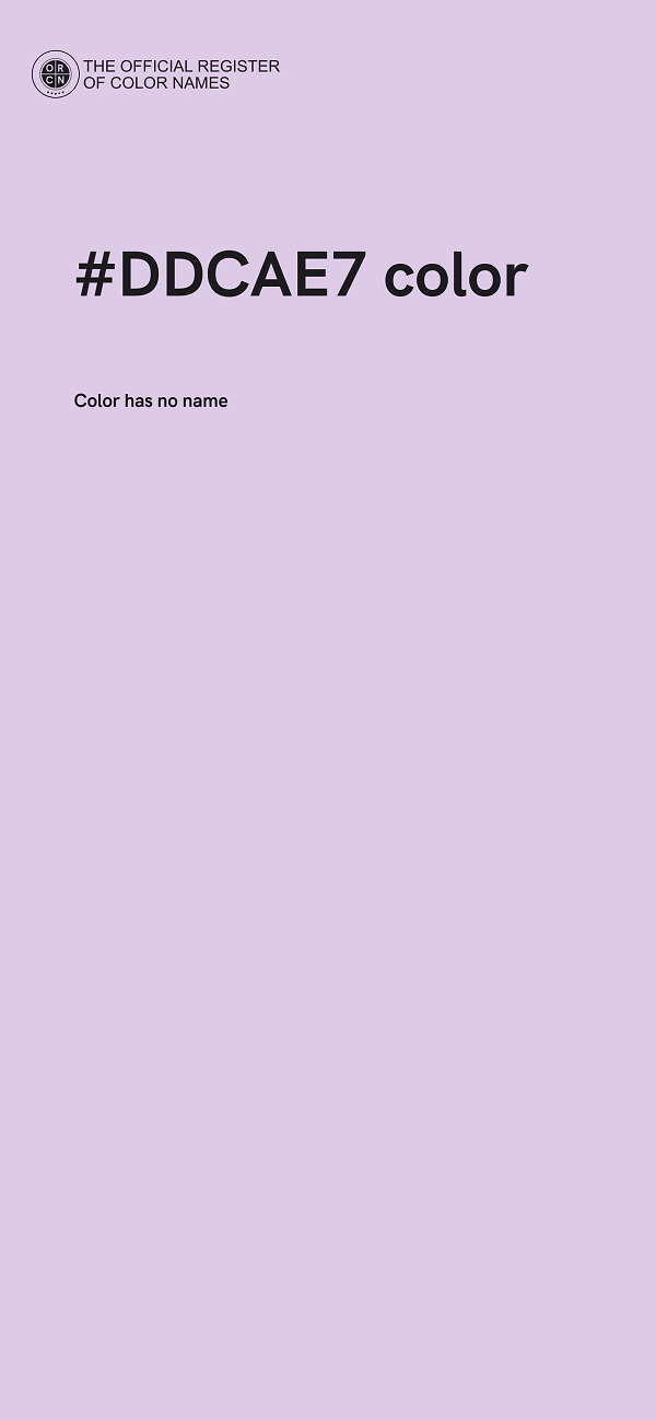 #DDCAE7 color image