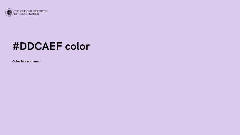 #DDCAEF color image