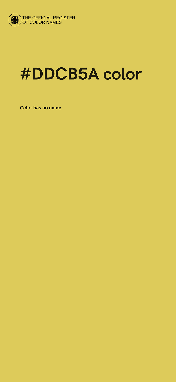 #DDCB5A color image