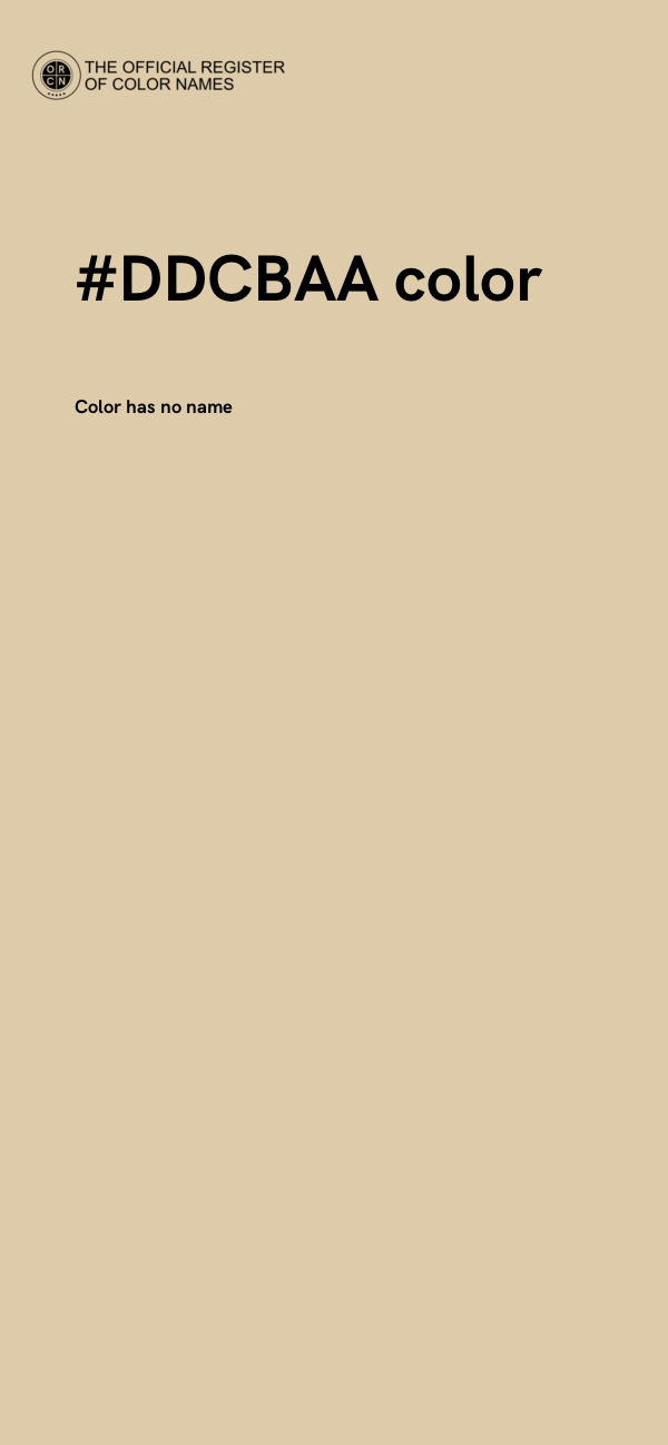 #DDCBAA color image
