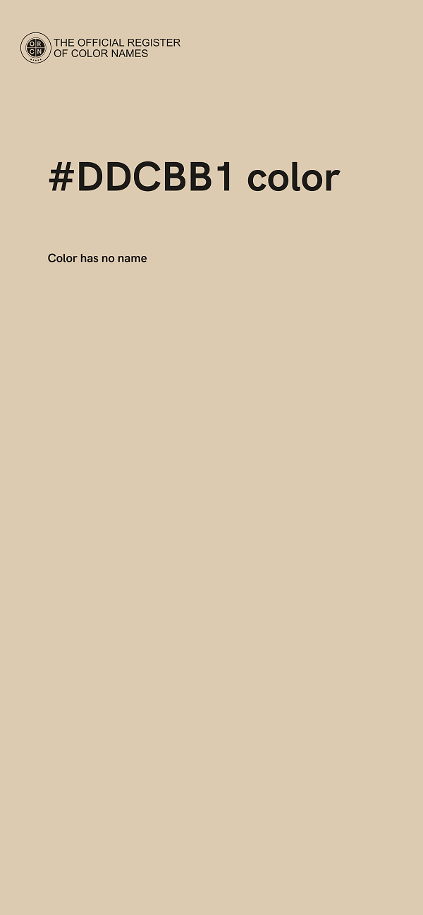 #DDCBB1 color image