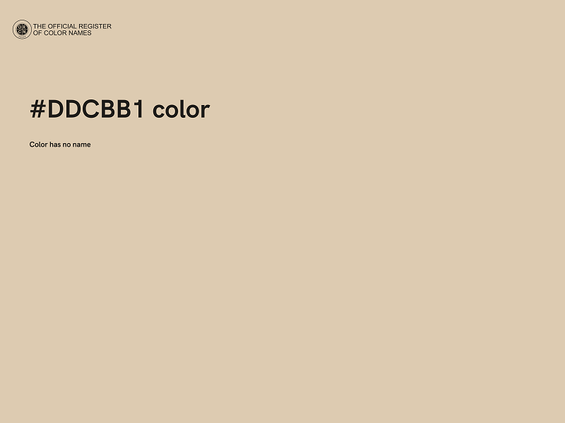 #DDCBB1 color image