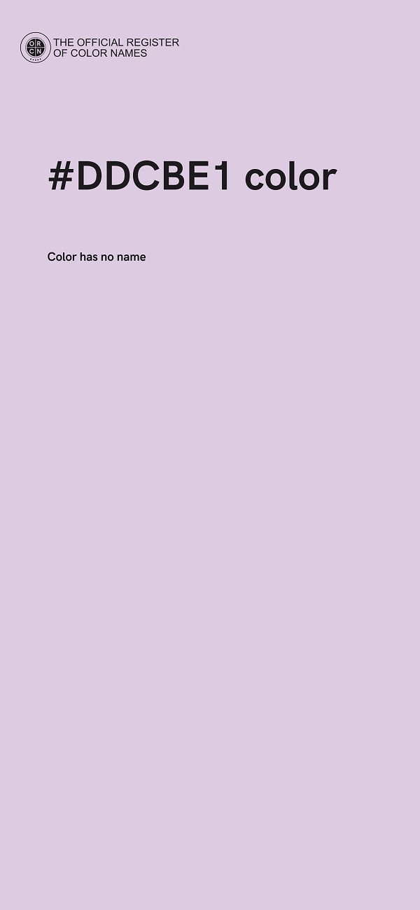 #DDCBE1 color image