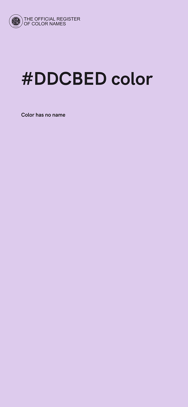#DDCBED color image