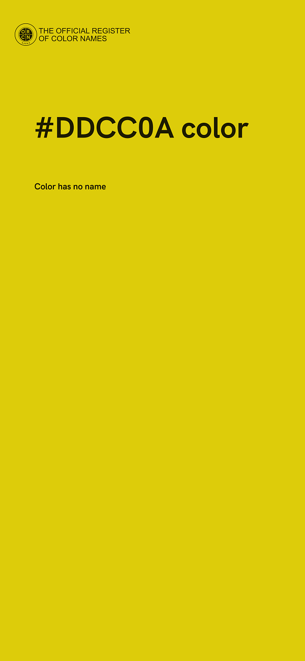 #DDCC0A color image