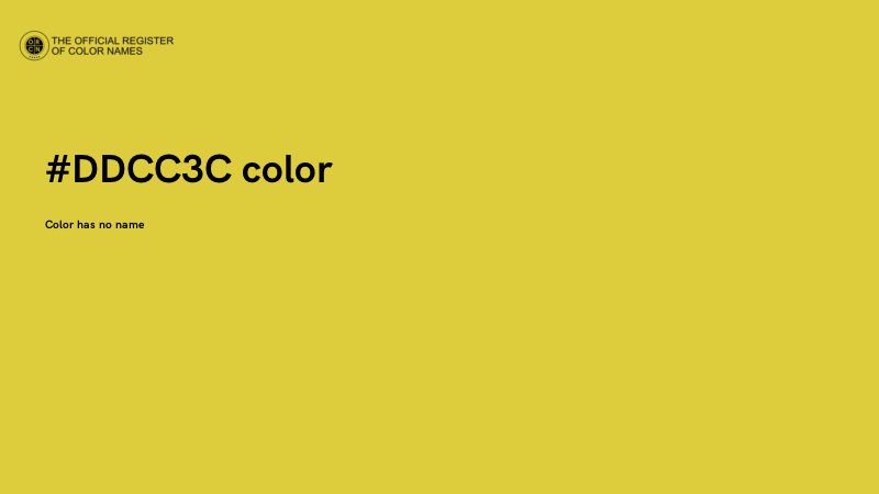 #DDCC3C color image