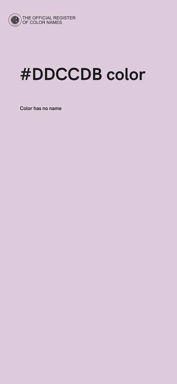 #DDCCDB color image