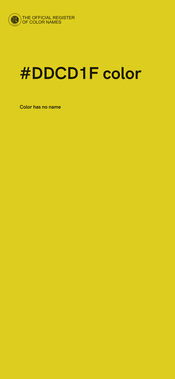 #DDCD1F color image
