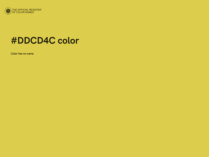 #DDCD4C color image