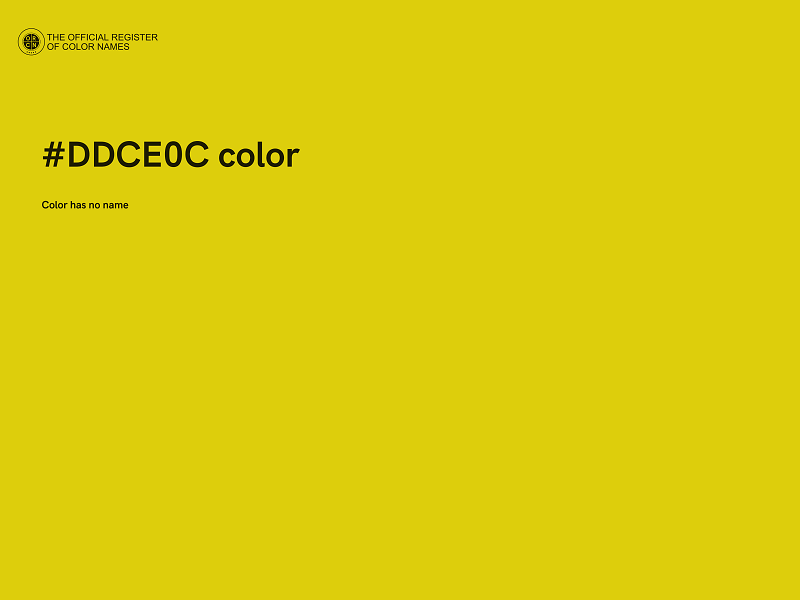#DDCE0C color image