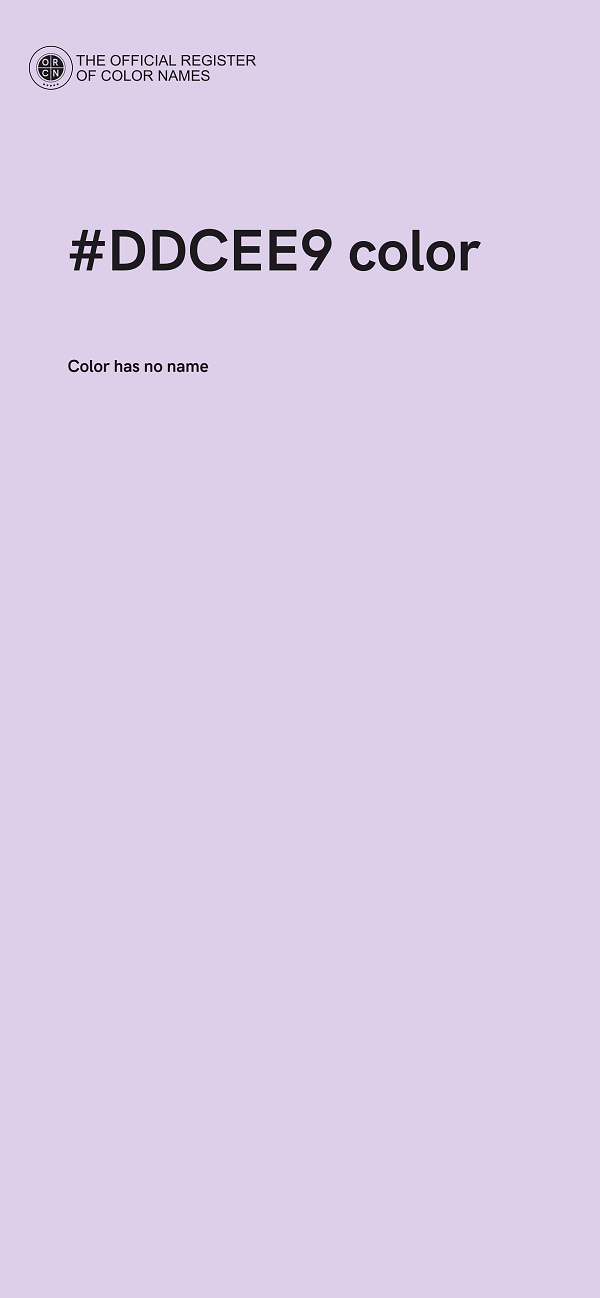 #DDCEE9 color image