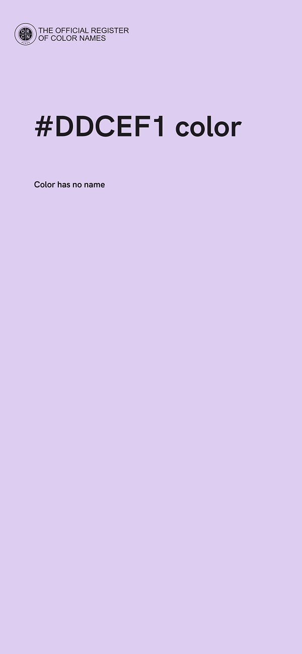 #DDCEF1 color image