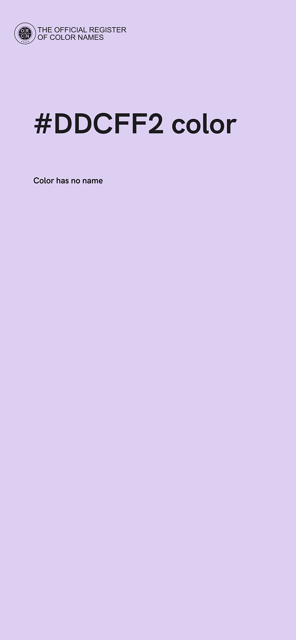 #DDCFF2 color image
