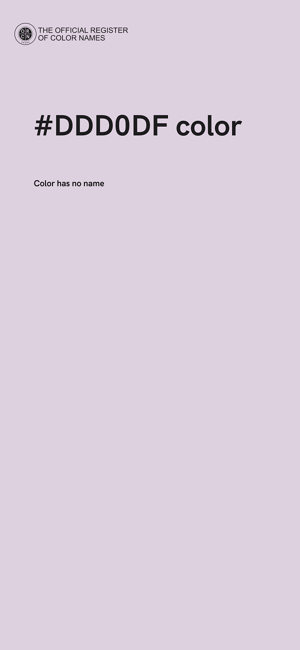 #DDD0DF color image