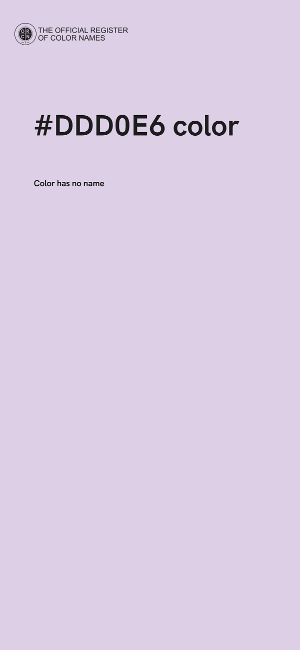 #DDD0E6 color image