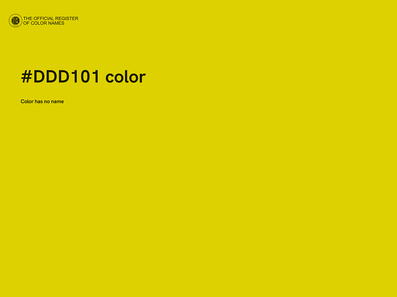 #DDD101 color image