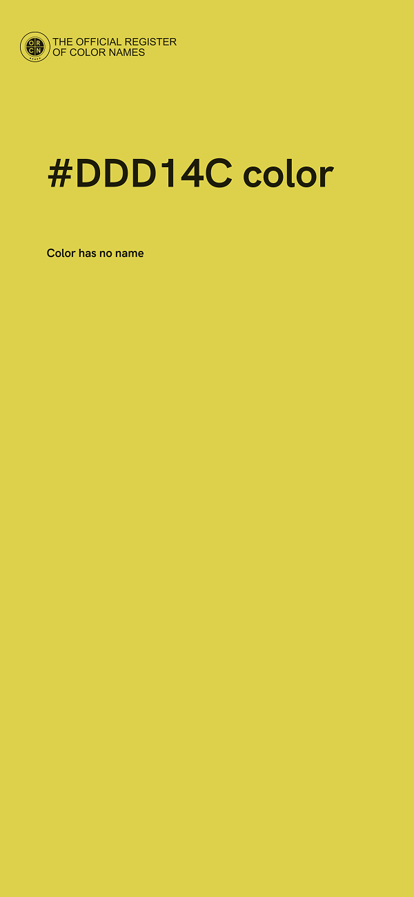 #DDD14C color image