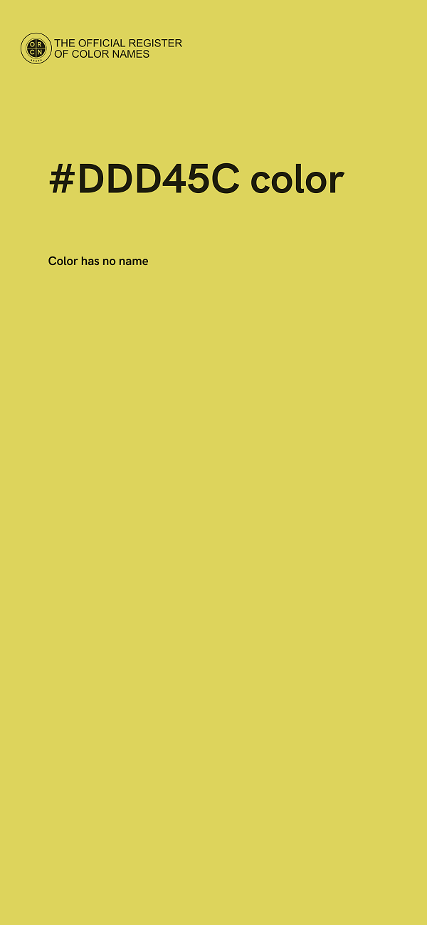 #DDD45C color image