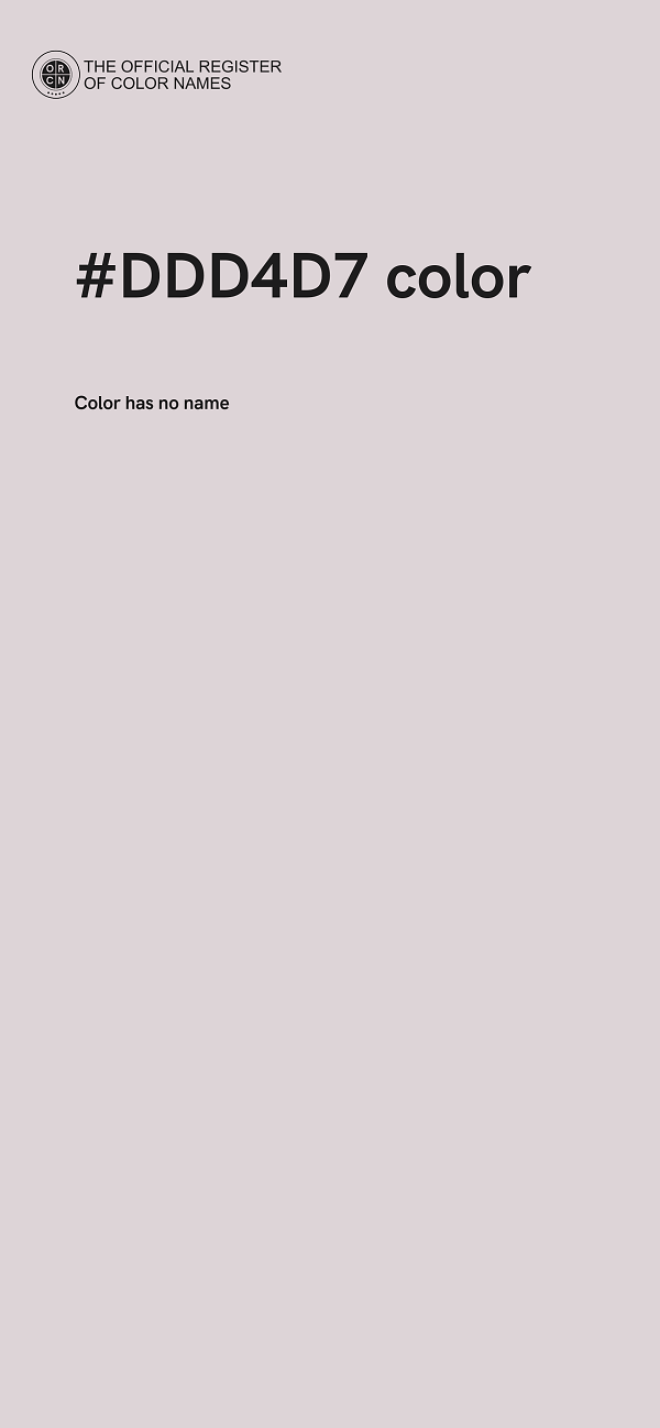 #DDD4D7 color image