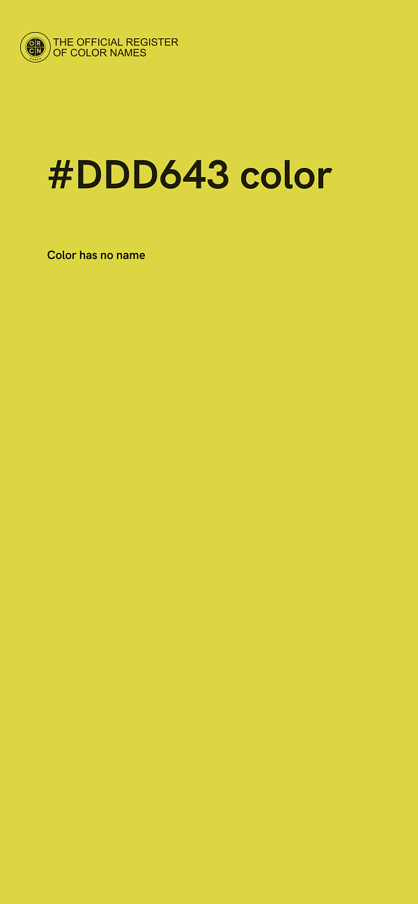 #DDD643 color image