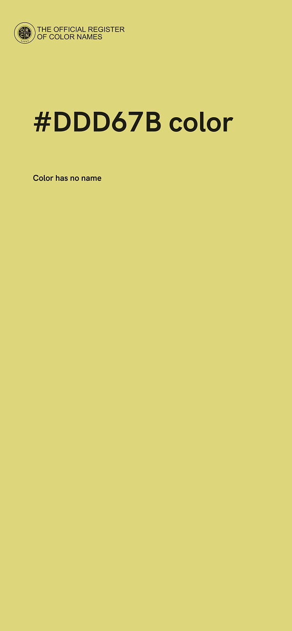 #DDD67B color image