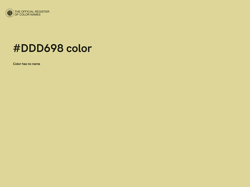 #DDD698 color image