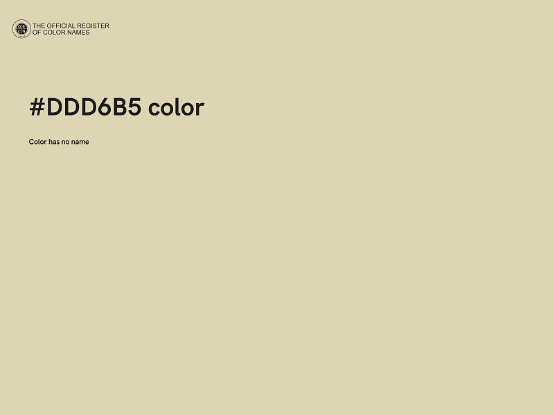 #DDD6B5 color image