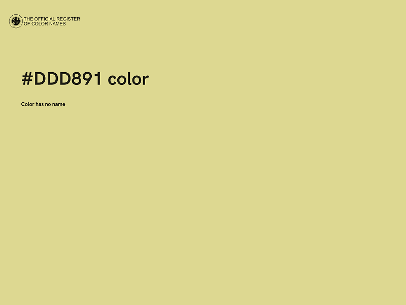 #DDD891 color image