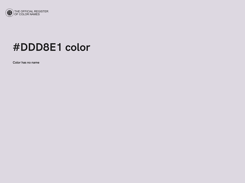 #DDD8E1 color image